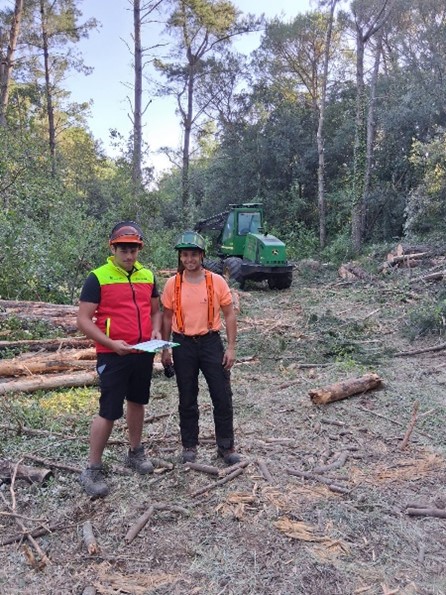 Primeros Carnés europeos de Maquinista Forestal en Cataluña y en Francia